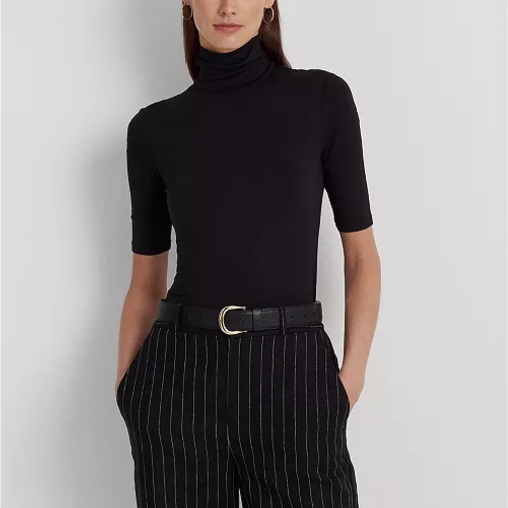 Lauren Ralph Lauren Black Slim Fit Turtleneck